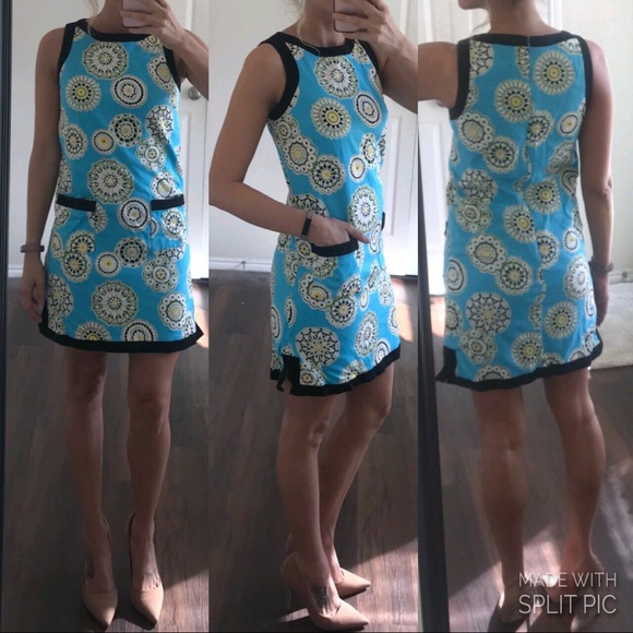 Maggy London Dresses & Skirts - Maggy London blue floral 60s-esque shift dress